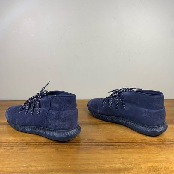 Under Armour UA Mens Veloce Blue Suede Sneaker Size 11 - Picture 7 of 9